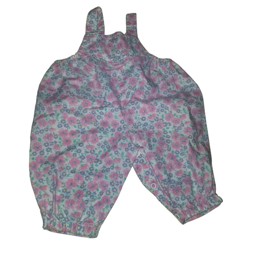 VTG Floral Multicolor Corduroy Overall for Baby and Toddler Size 3-6 months